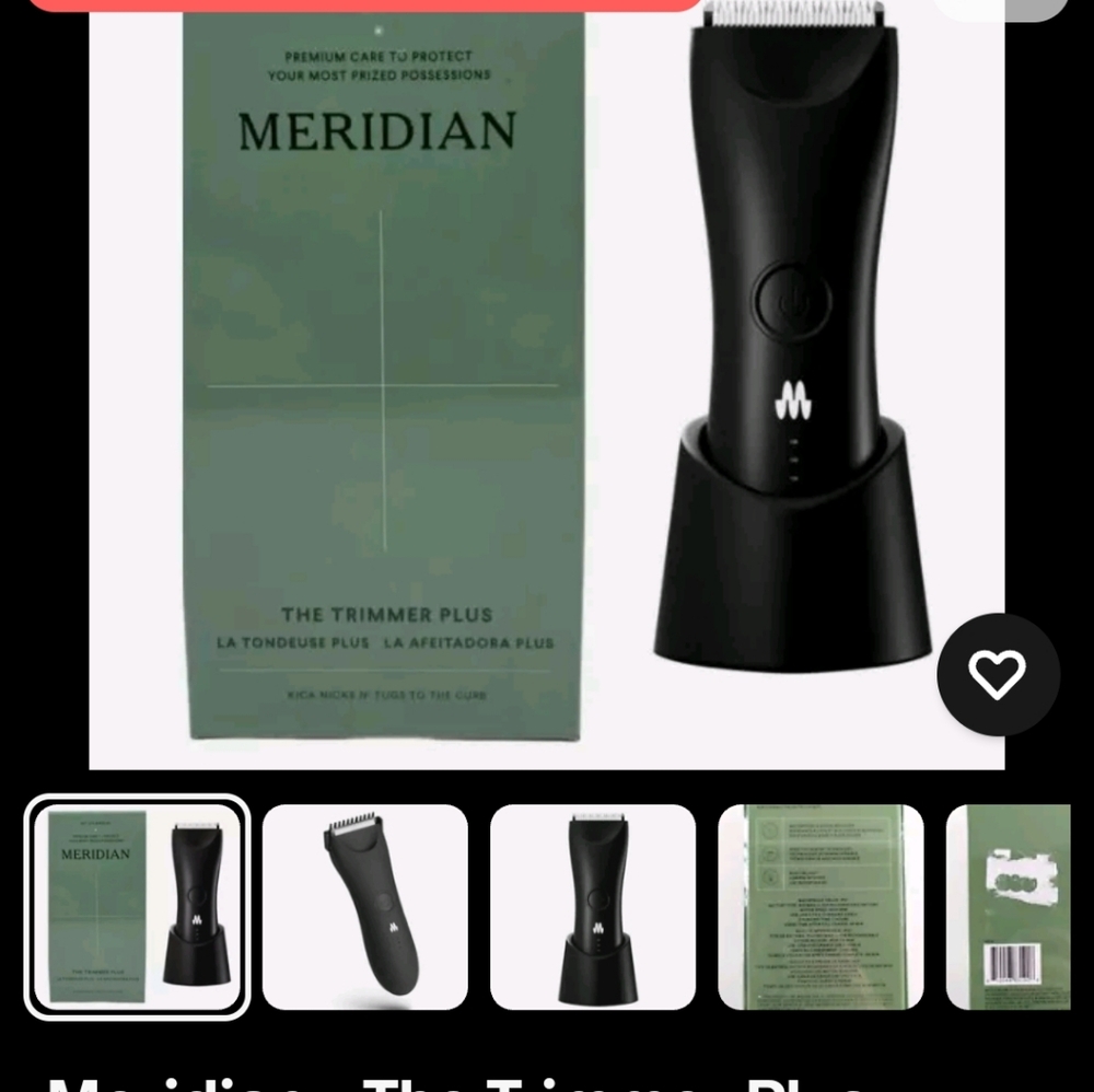 Meridian: The trimmer plus. Body hair trimmer/ water proof!!!